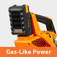 Close up of battery, gas-like power