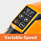 Close up of variable speed panel on blower
