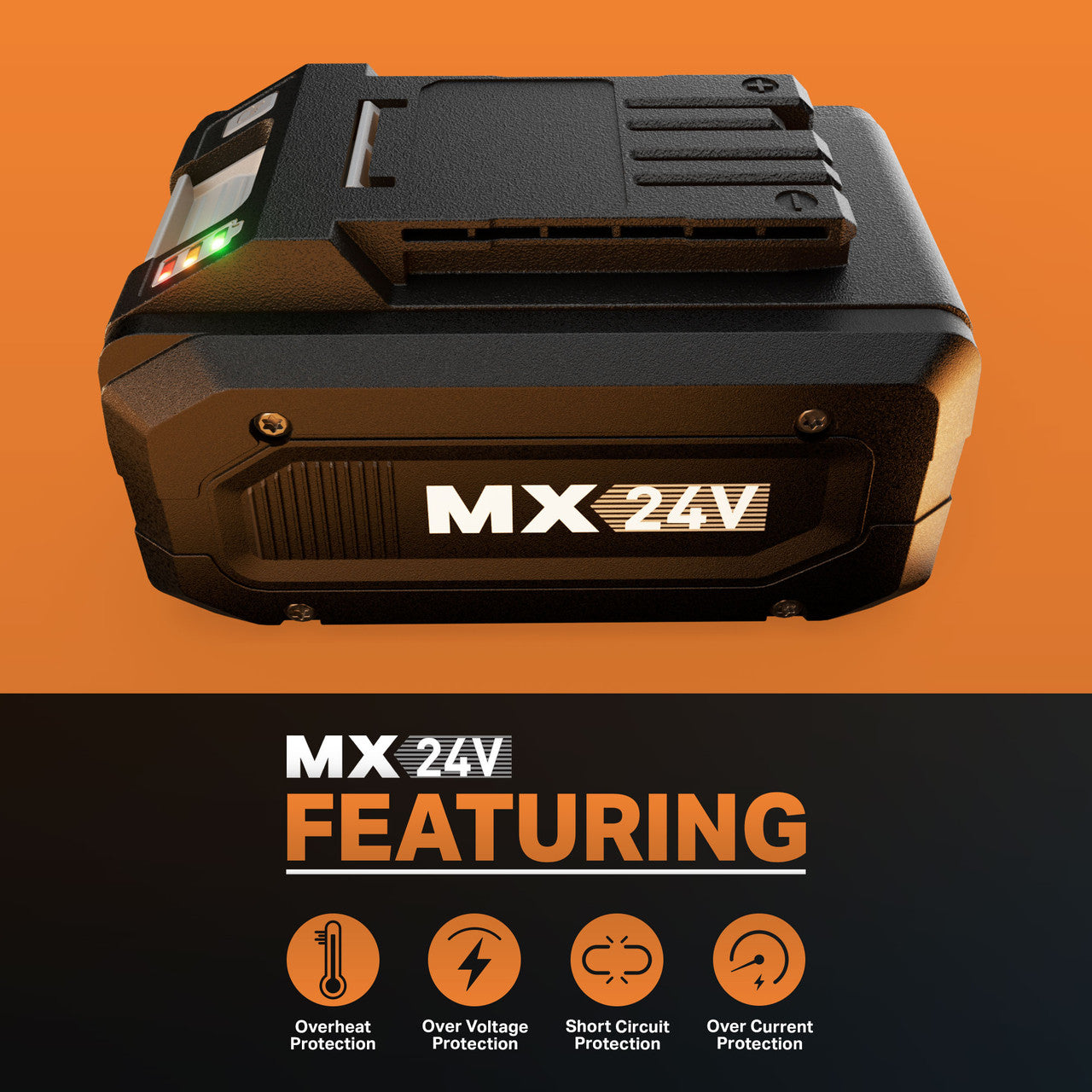 LAWNMASTER MX 24V POWER MULTI-SYSTEM LITHIUM-ION 4AH BATTERY