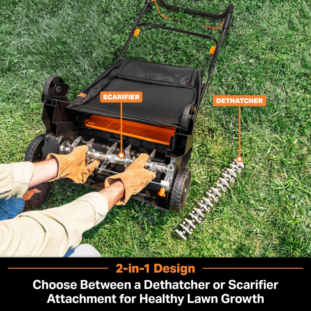 LawnMaster 48V MAX Brushless 16” Cordless Scarifier & Dethatcher