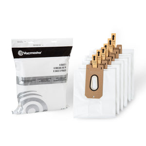 Vacmaster Ultra-Lightweight Bagged Upright Replacement Dust Bags, 6-Pack, 952546
