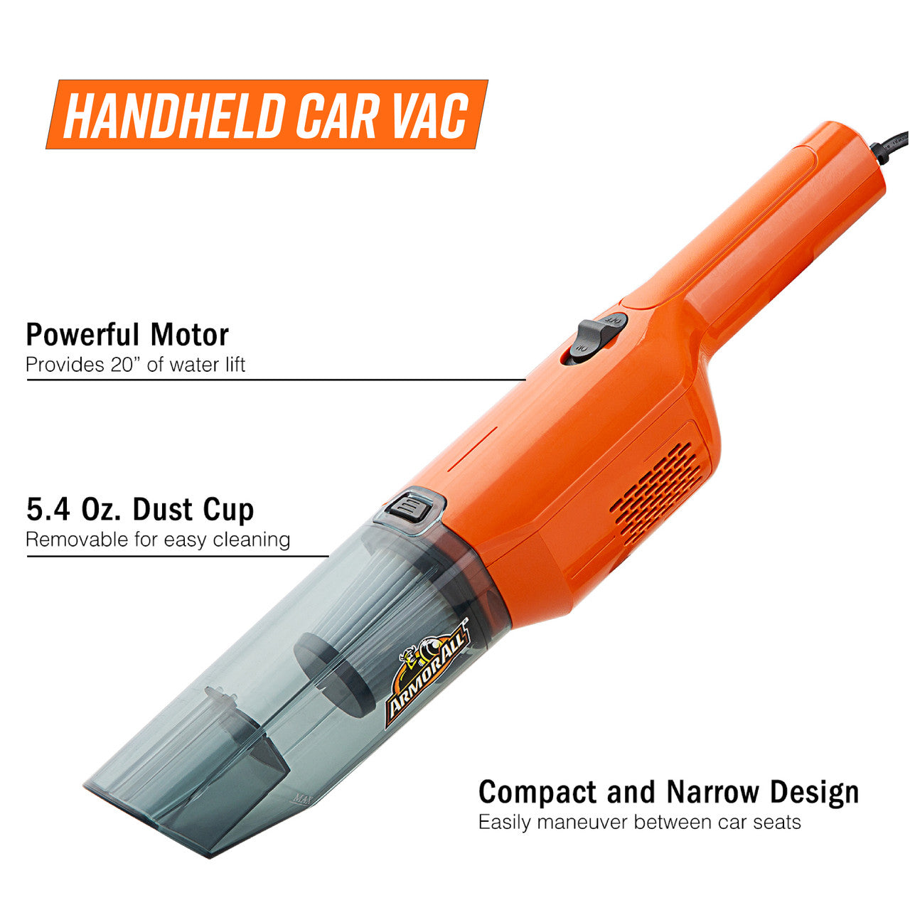Armor All 12V AC Handheld Car Vacuum – AA12V2 0903