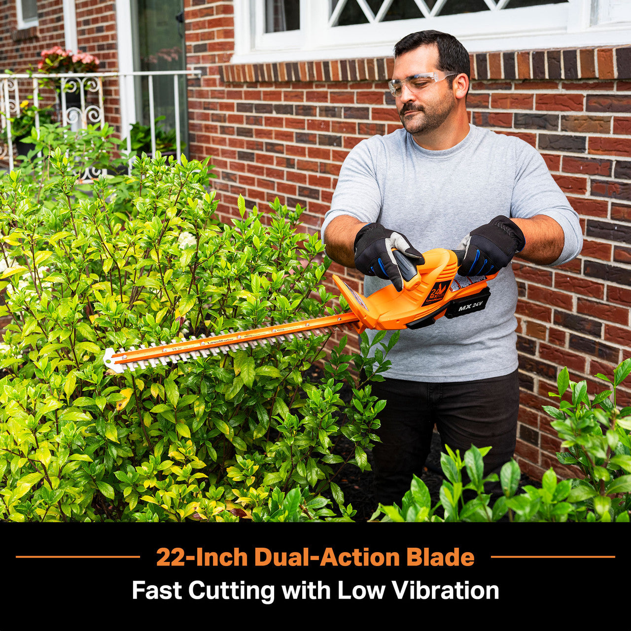 LawnMaster 22-Inch 24V Cordless Hedge Trimmer