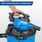 Vacmaster 12-Gallon* 5 Peak HP† Wet/Dry Vacuum with Detachable Blower, VBV1210