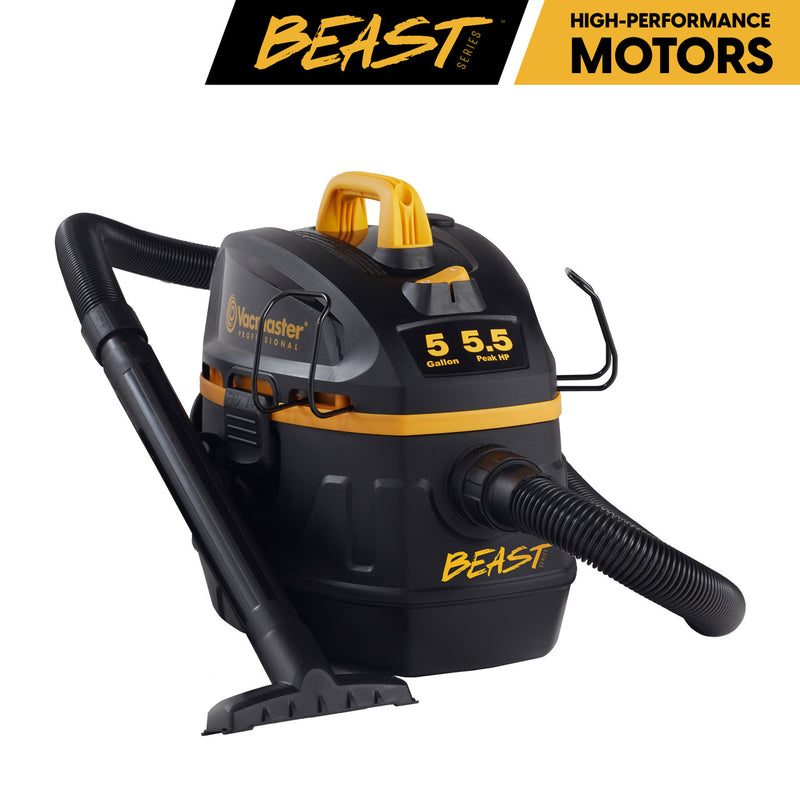 VACMASTER PROFESSIONAL BEAST SERIES™  5-GALLON* 5.5 PEAK HP† WET/DRY VACUUM, VFB511B 0201