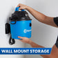 Vacmaster 2.5-Gallon* 2 Peak HP† Wall Mountable Wet/Dry Vacuum, VOM205P